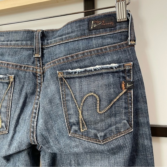 𝅺[25] Citizens of Humanity Kelly #001 Stretch Low-Waist Bootcut Dark Ombre Wash - Picture 9 of 15